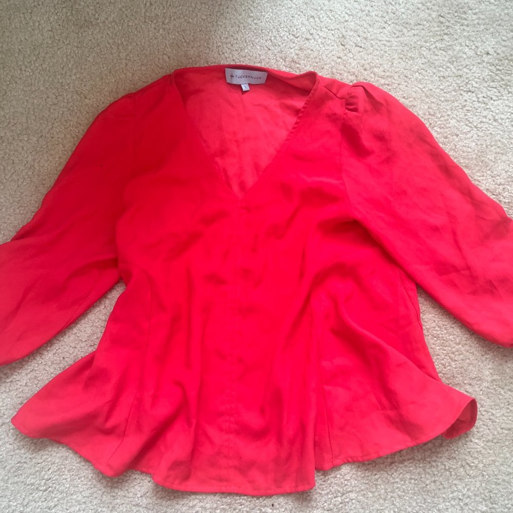 Tuckernuck Red Easton Blouse
